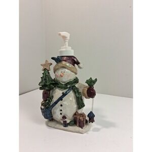 Rustic Snowman Soap Dispenser | Christmas Tree Lotion Pump Holiday Decor